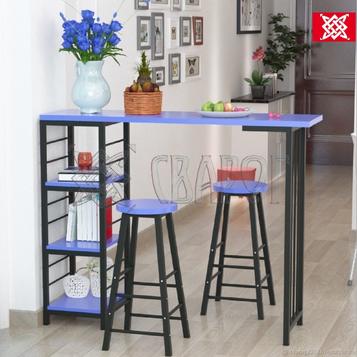 Кухонная мебель с полочками