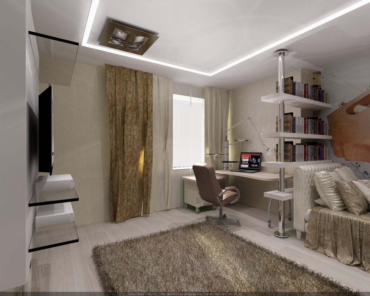 Интерьер комнаты для девушки студентки