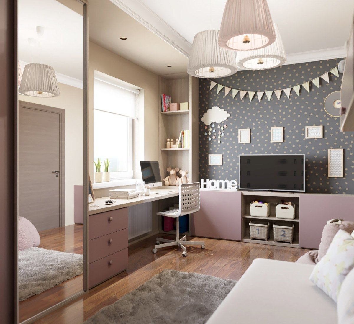 Зеркало в комнату для девушки