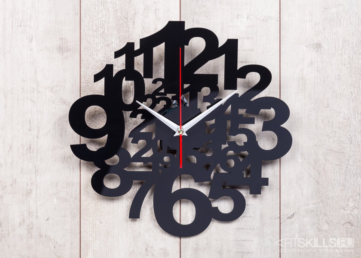 Цифры из ключей для настенных часов