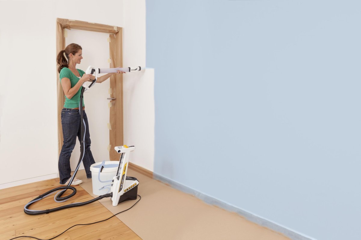 Электрический краскопульт для покраски стен