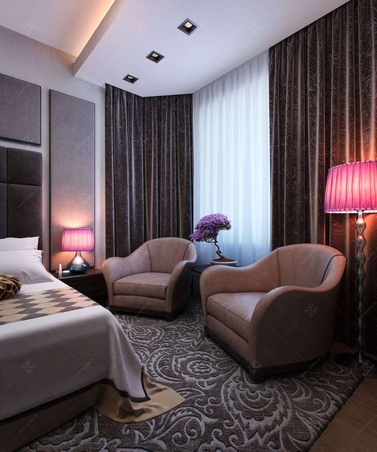 Модные шторы в спальню