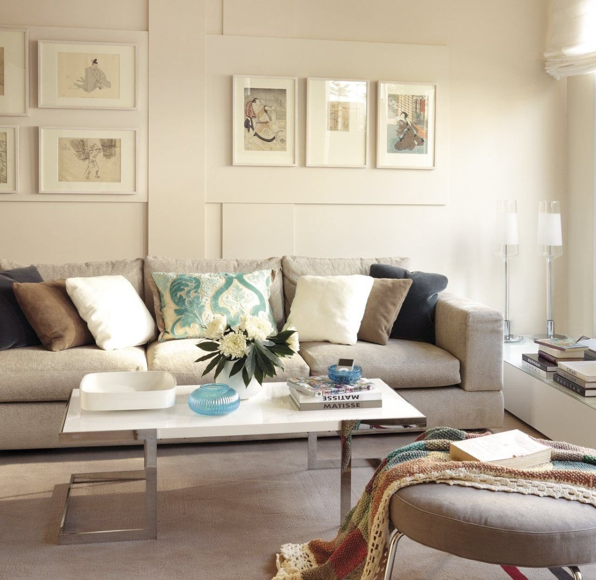 Бело бежевый интерьер