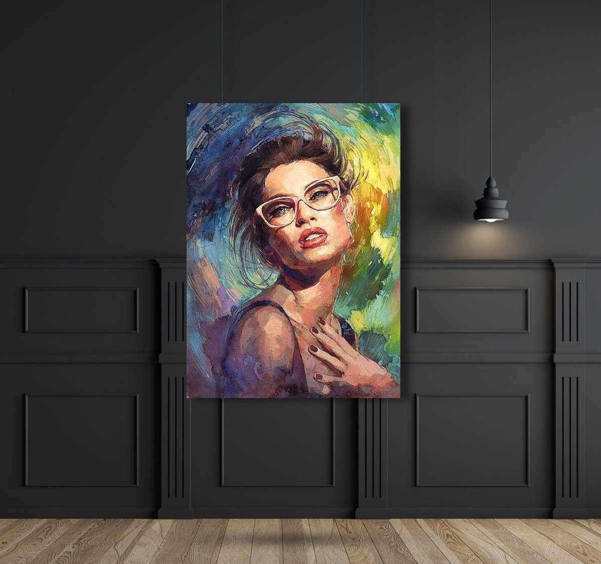 Мокап картина в интерьере