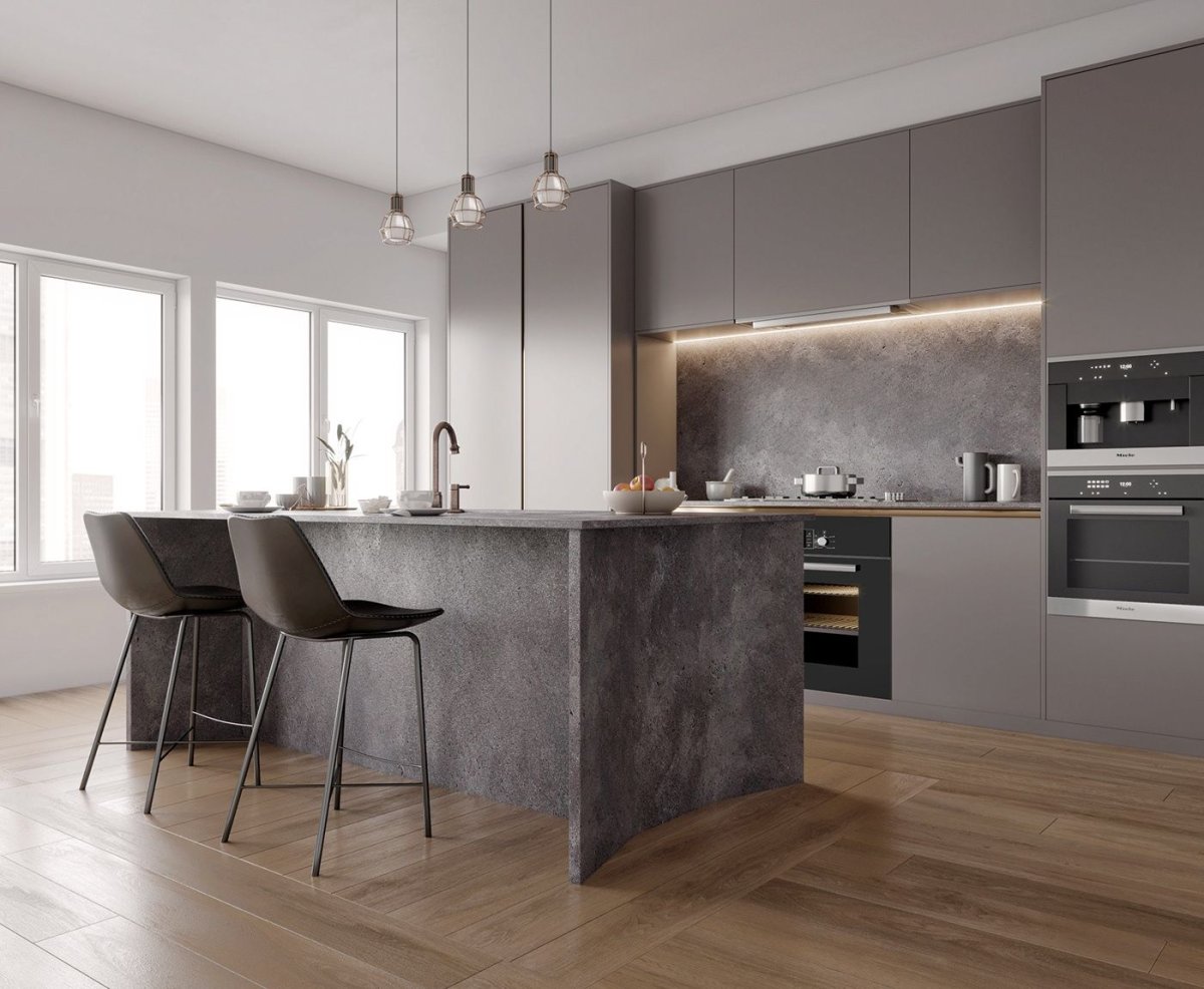 Кухня Амика черный графит