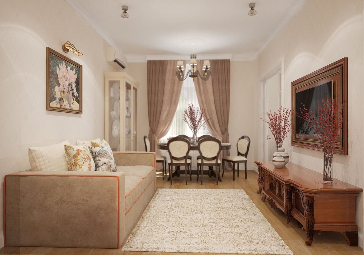 Гостиная в сталинке