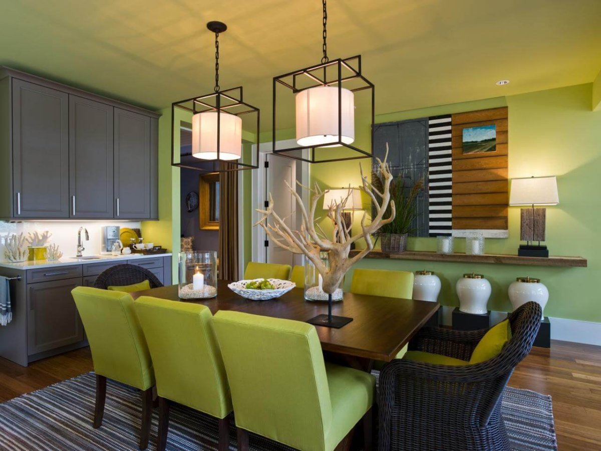 Кухня в зеленых оттенках