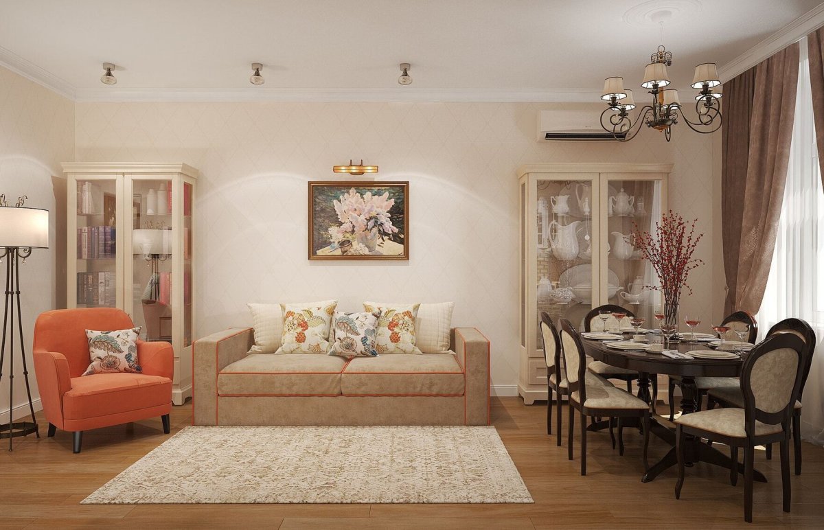 Гостиная в сталинке