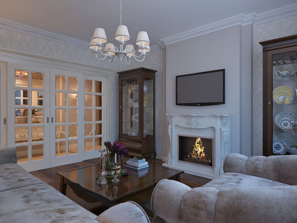 Интерьер гостиной 18кв м