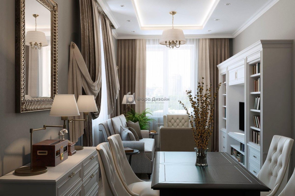 Интерьер гостиной в сталинке