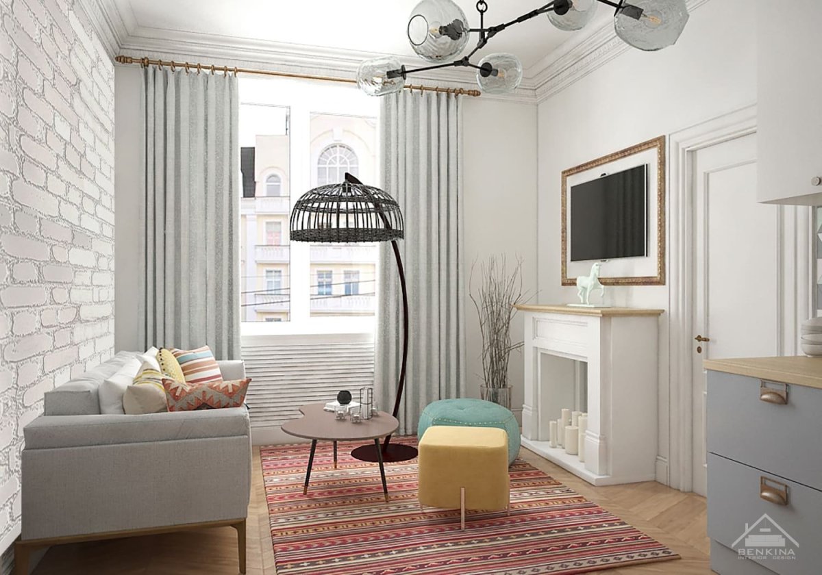 Интерьер небольшой гостиной