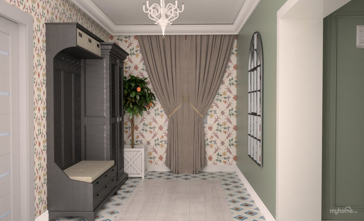 Акцентная стена в прихожей