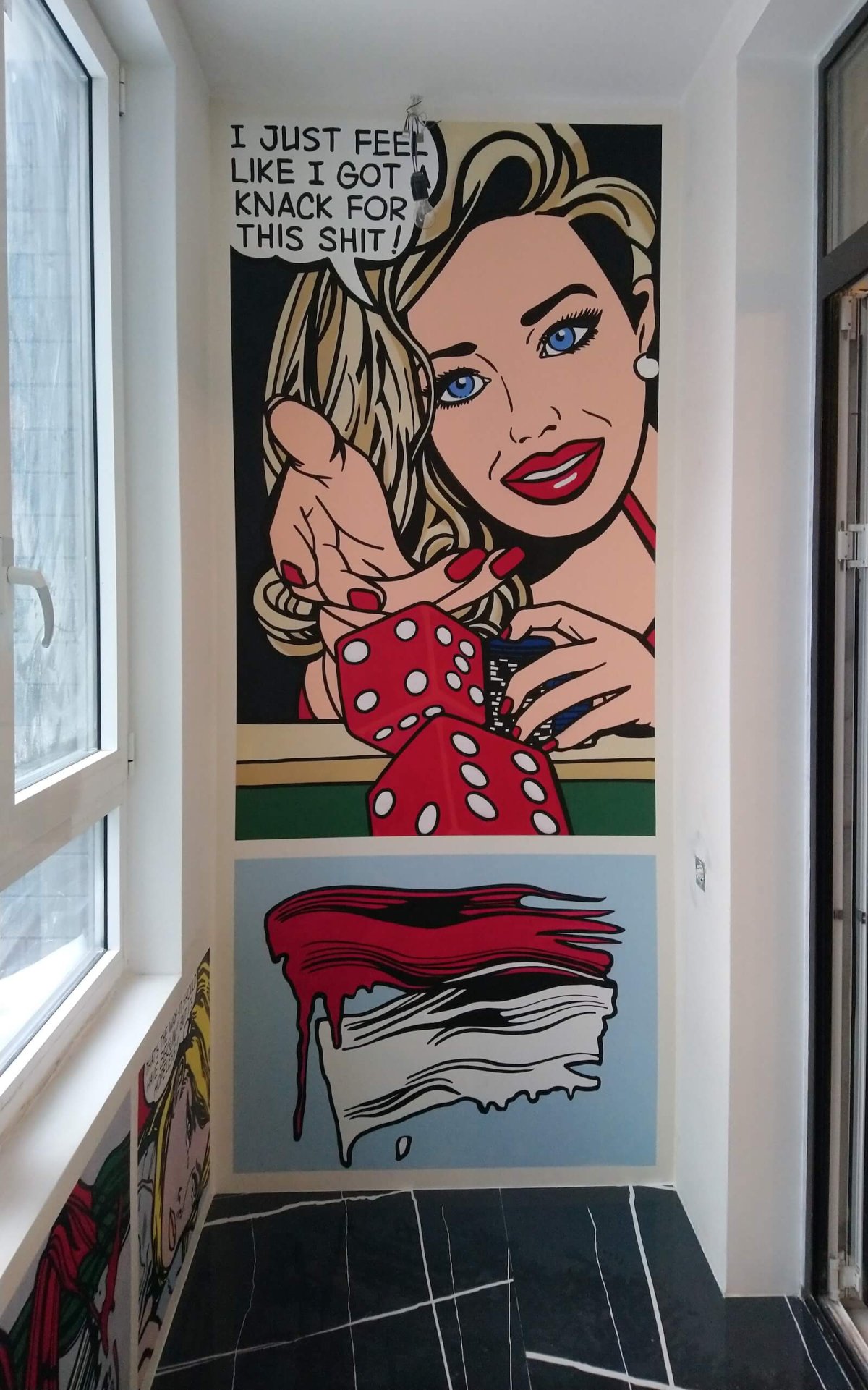 Поп-арт акрилом на холсте