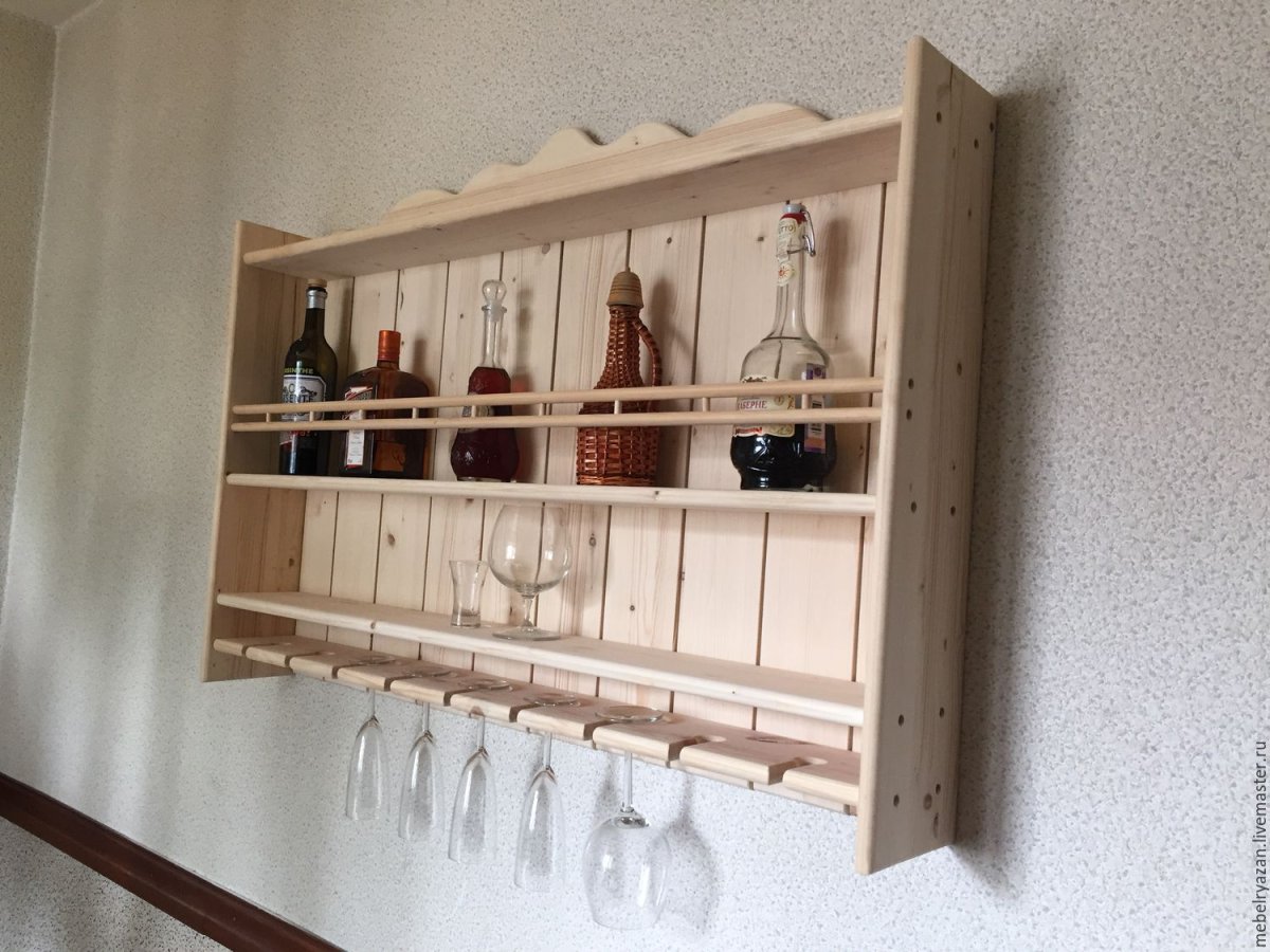 Полочка для вин из фанеры