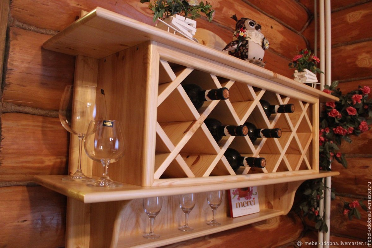 Полочка для вина в ванную комнату simple Wine