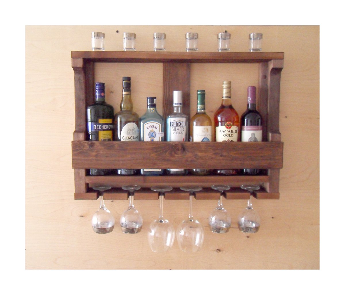 Шкафчик бар для бутылок на стену купе