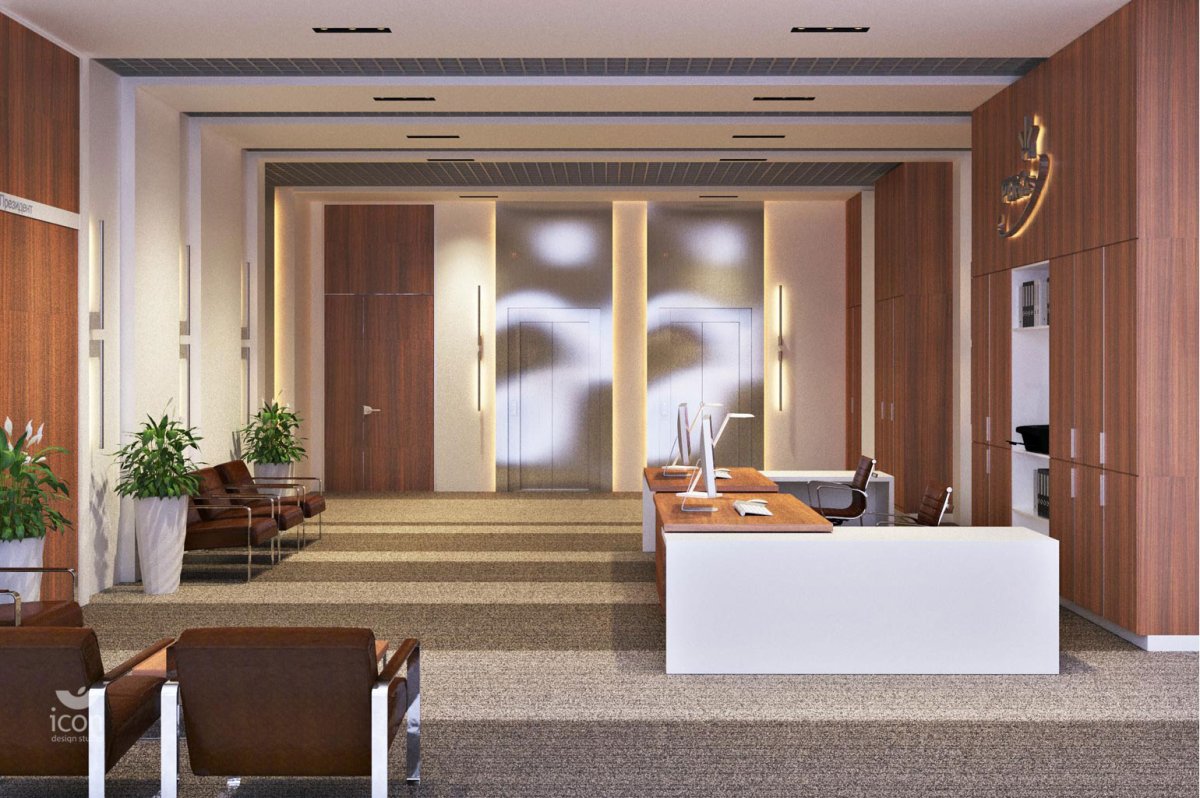 Приемная в офисном стиле