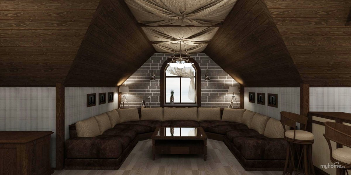 Мансардный этаж интерьер лаунж