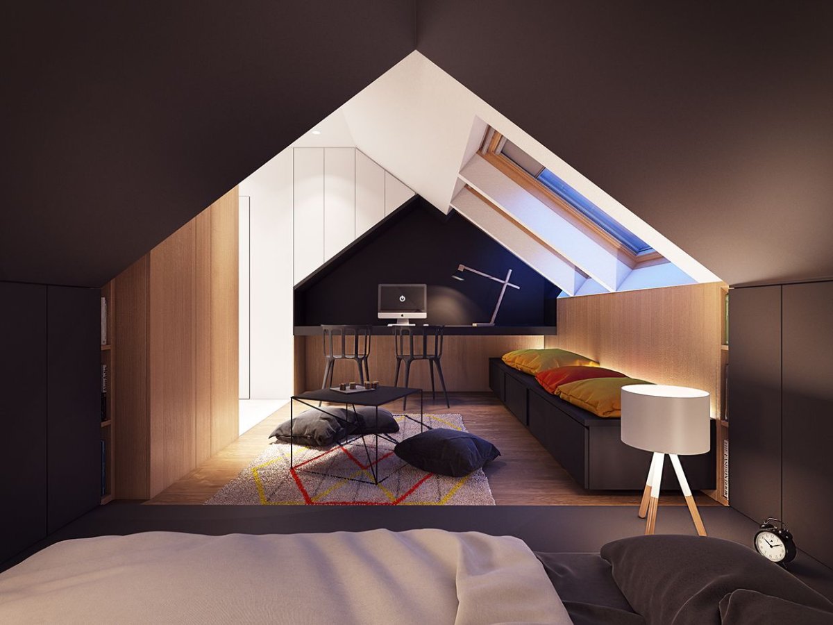 Освещение мансардных комнат для подростков