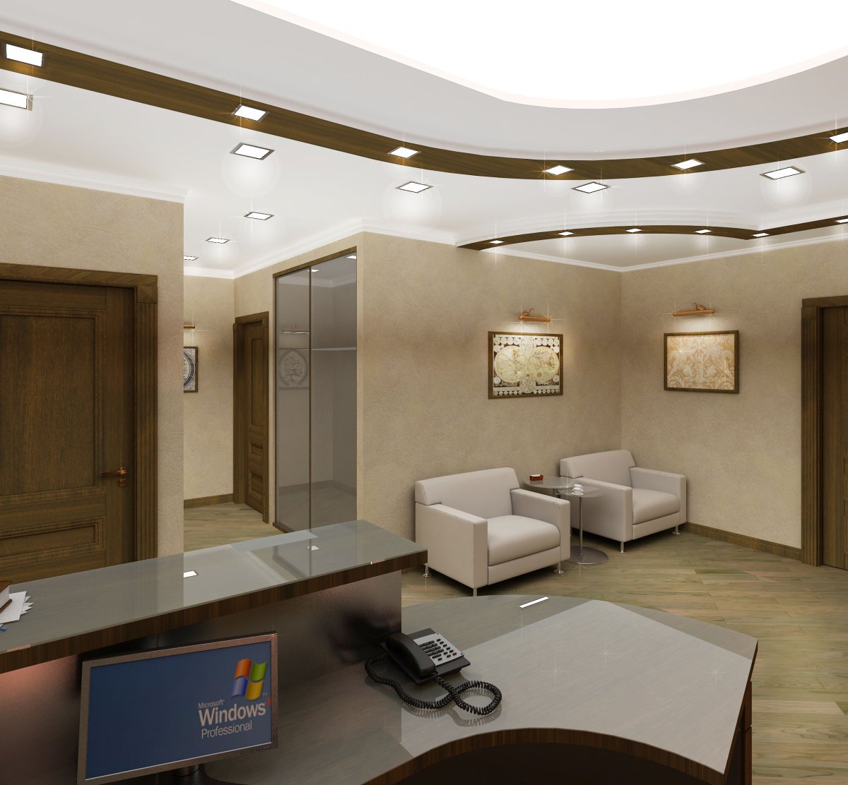 Интерьер маленькой приемной