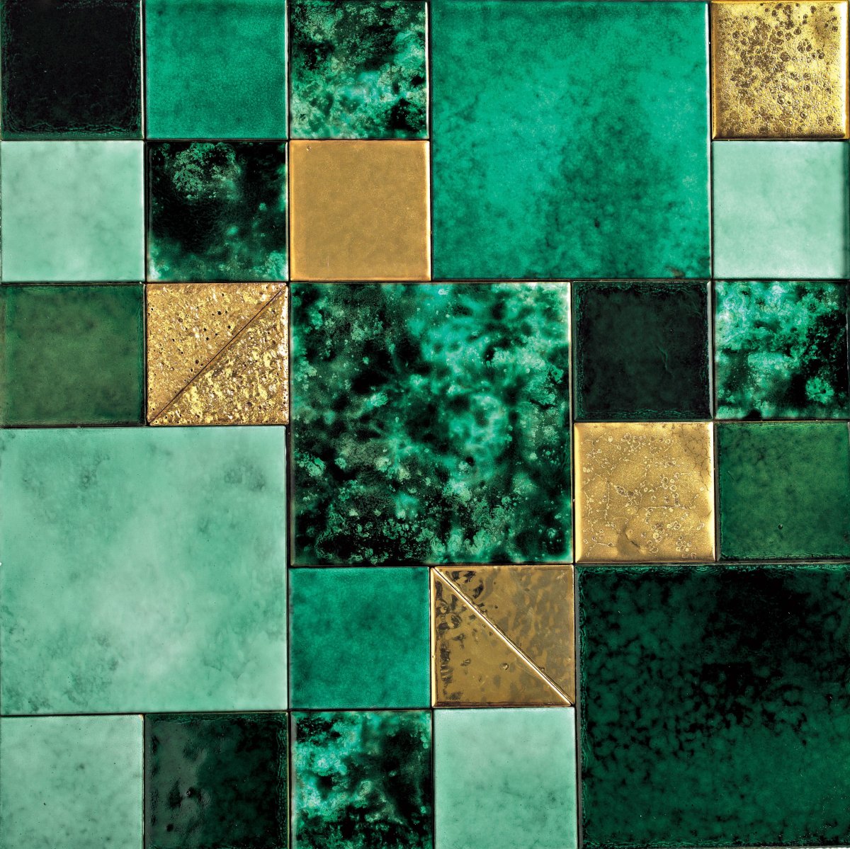 Тонкая итальянская плитка - Франко Pecchioli, палитра-Верде - пространства