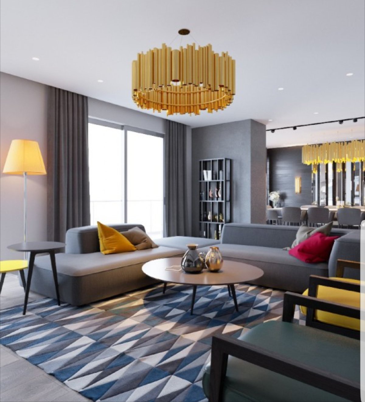 Горчичный цвет в интерьере