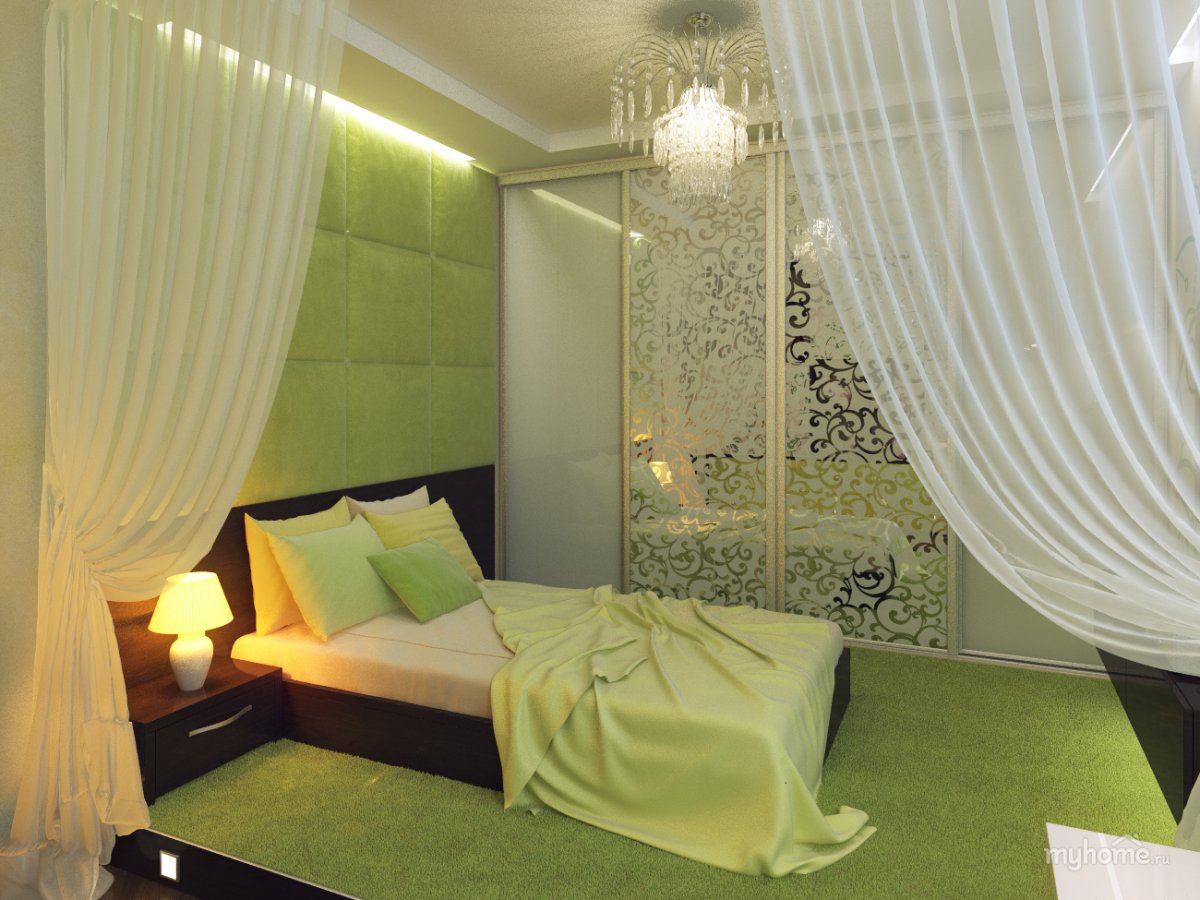 Шторы в спальню для молодой семьи