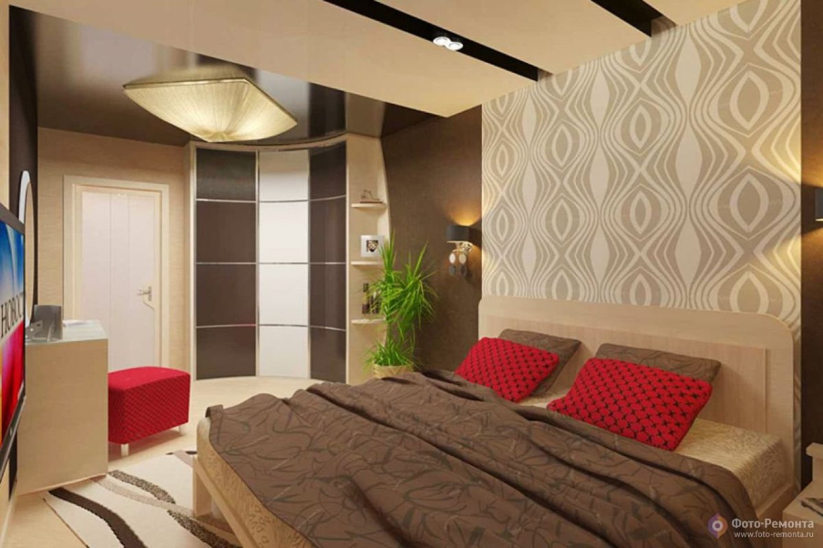 Интерьер комнаты для молодой пары
