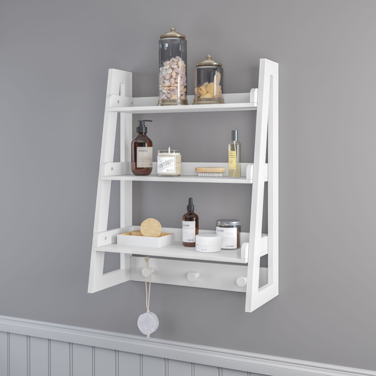 Полка "Wall Shelf-s (bas WL-001)" белая