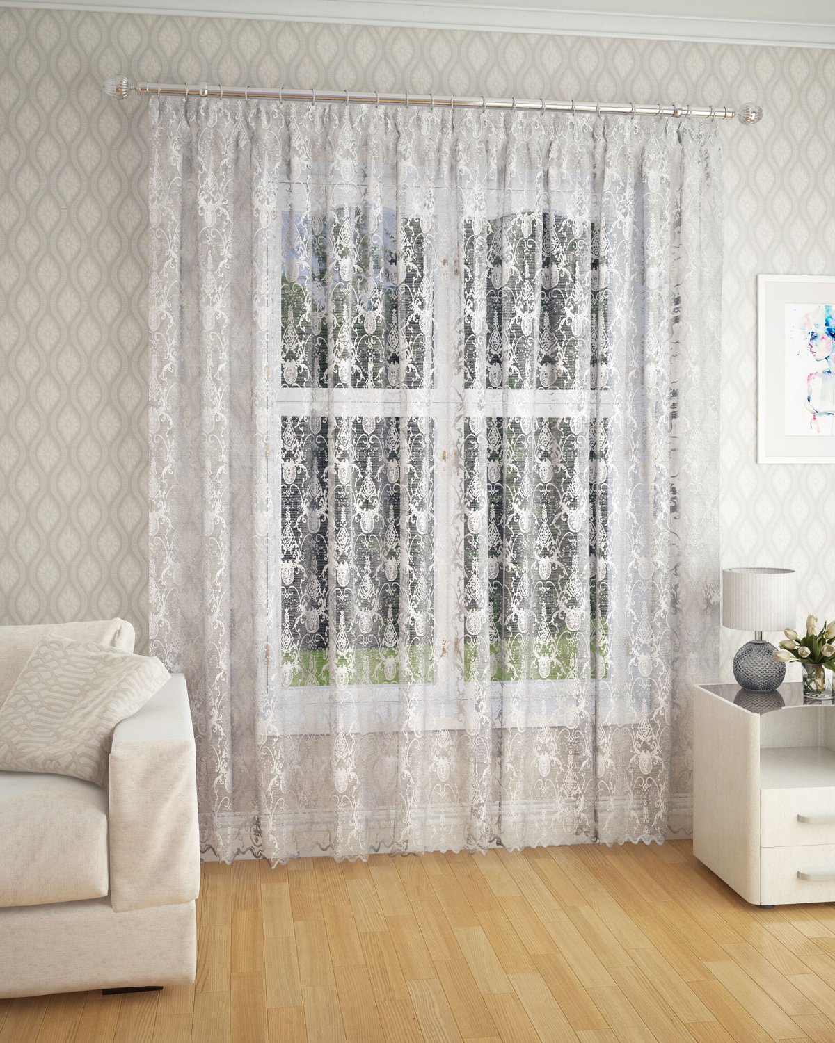 Текстилия тюль с вышивкой 300*260 см