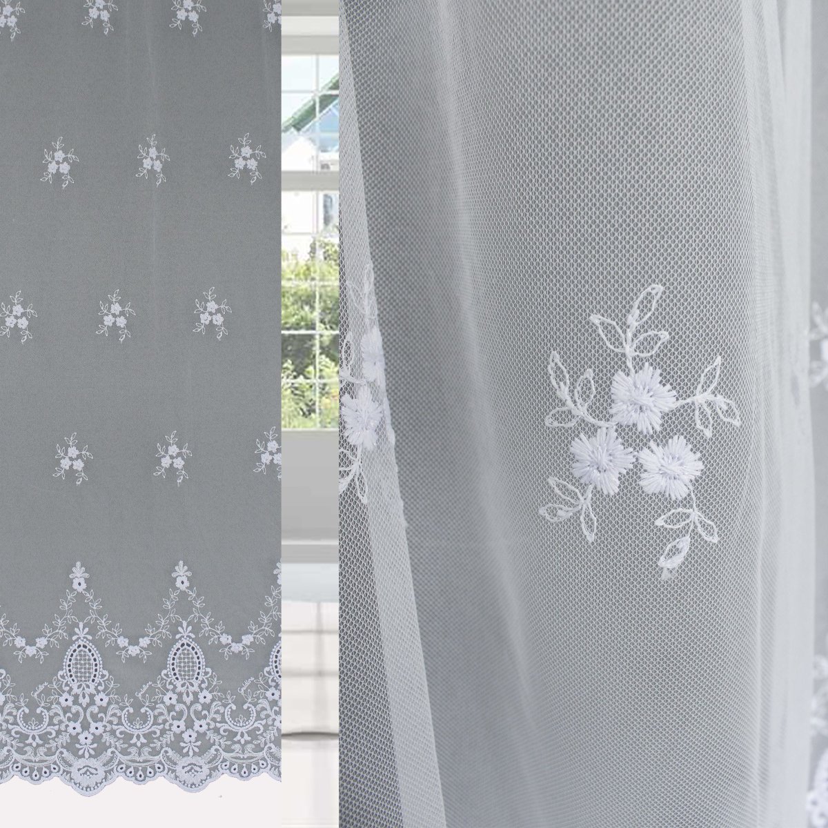 Тюль вышивка