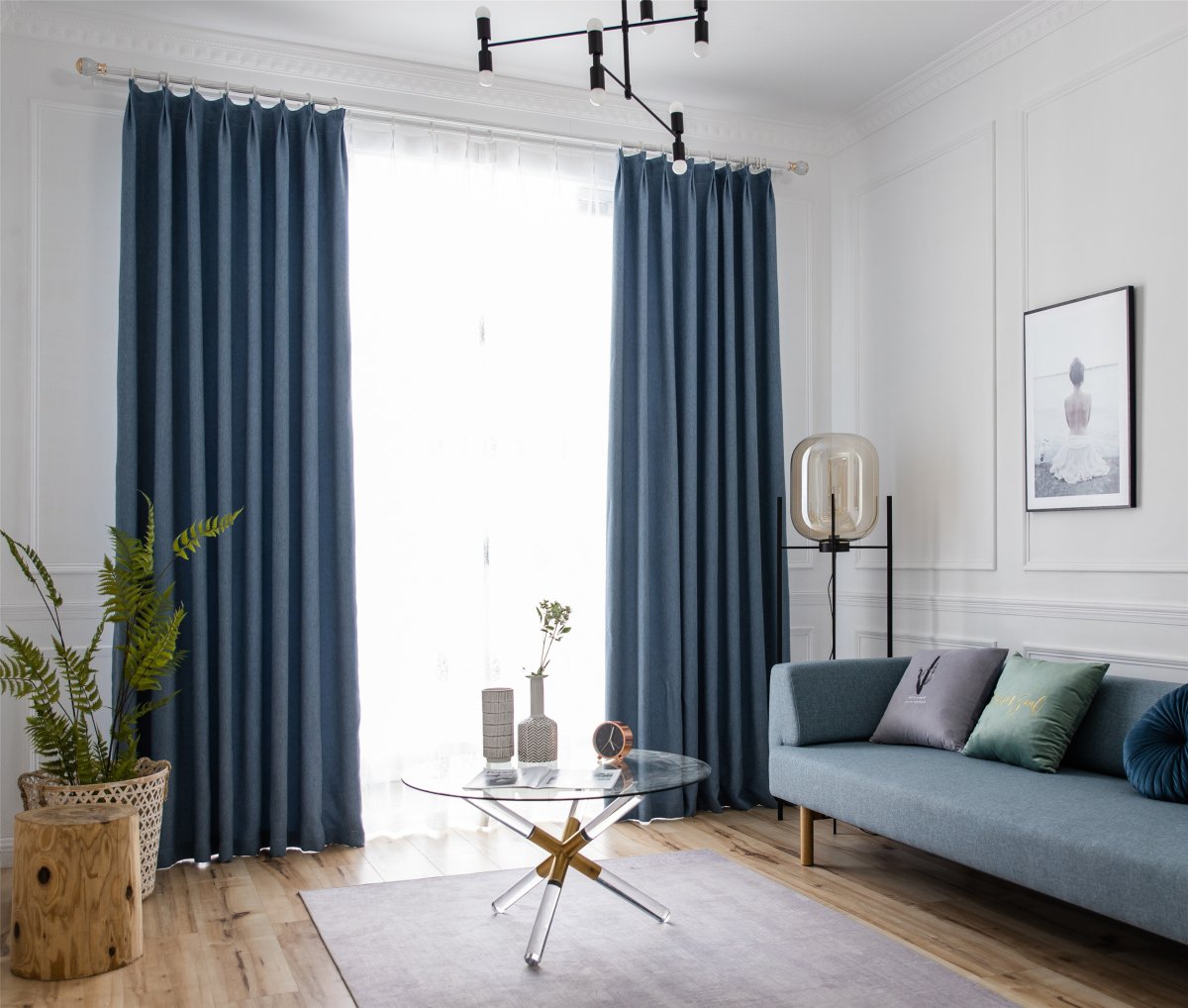 Интерьер в голубых тонах