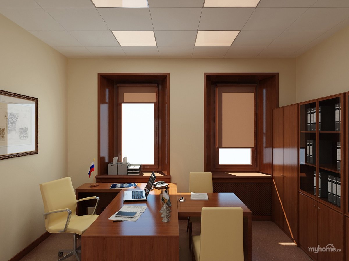 Стены в кабинете руководителя