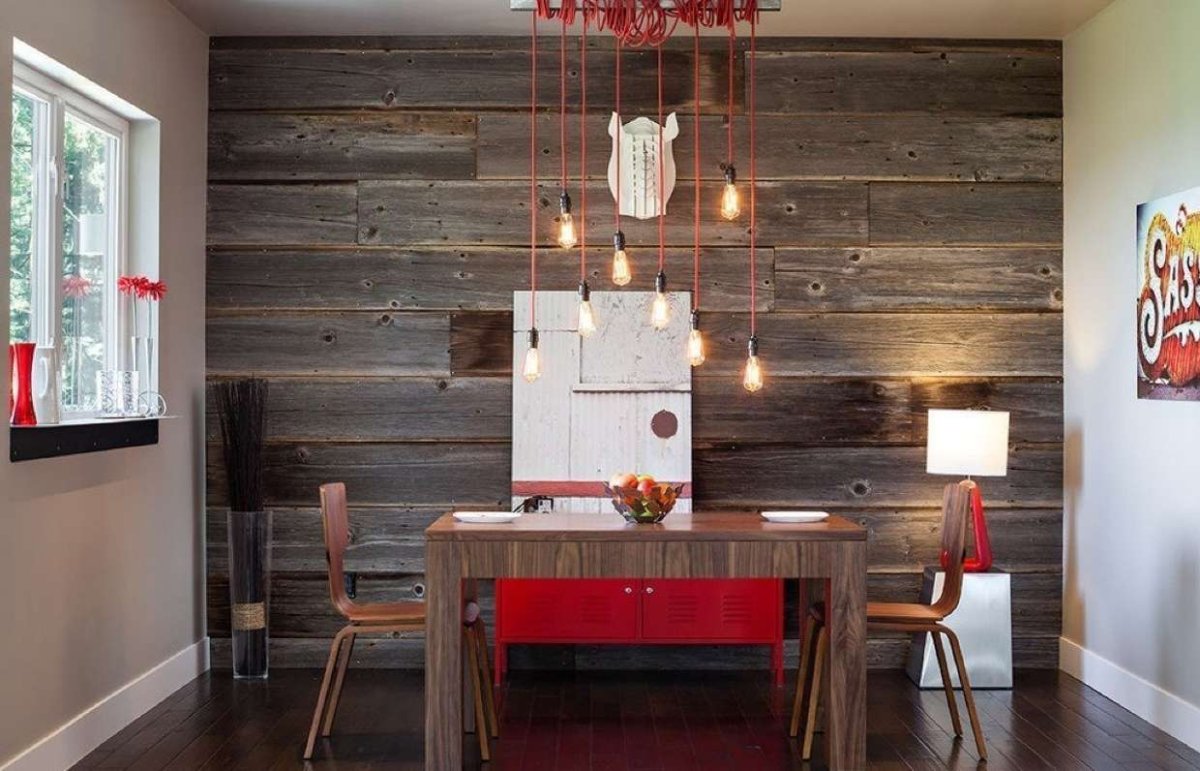 Отделка стен деревом