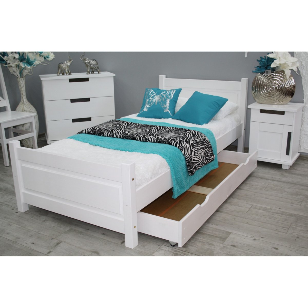 Односпальная кровать Румба 90x200 белая