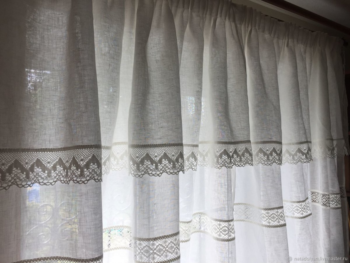 Шторы из льна в спальню