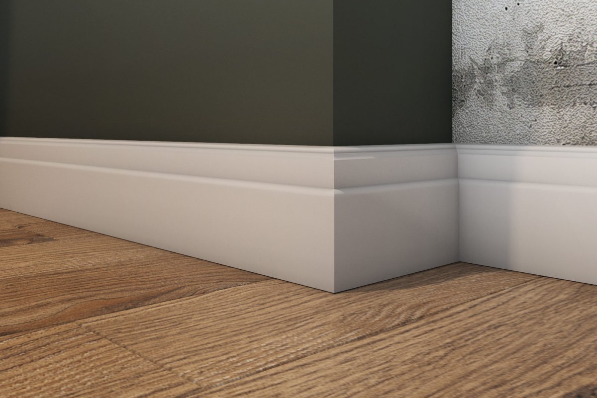 Белый плинтус в интерьере