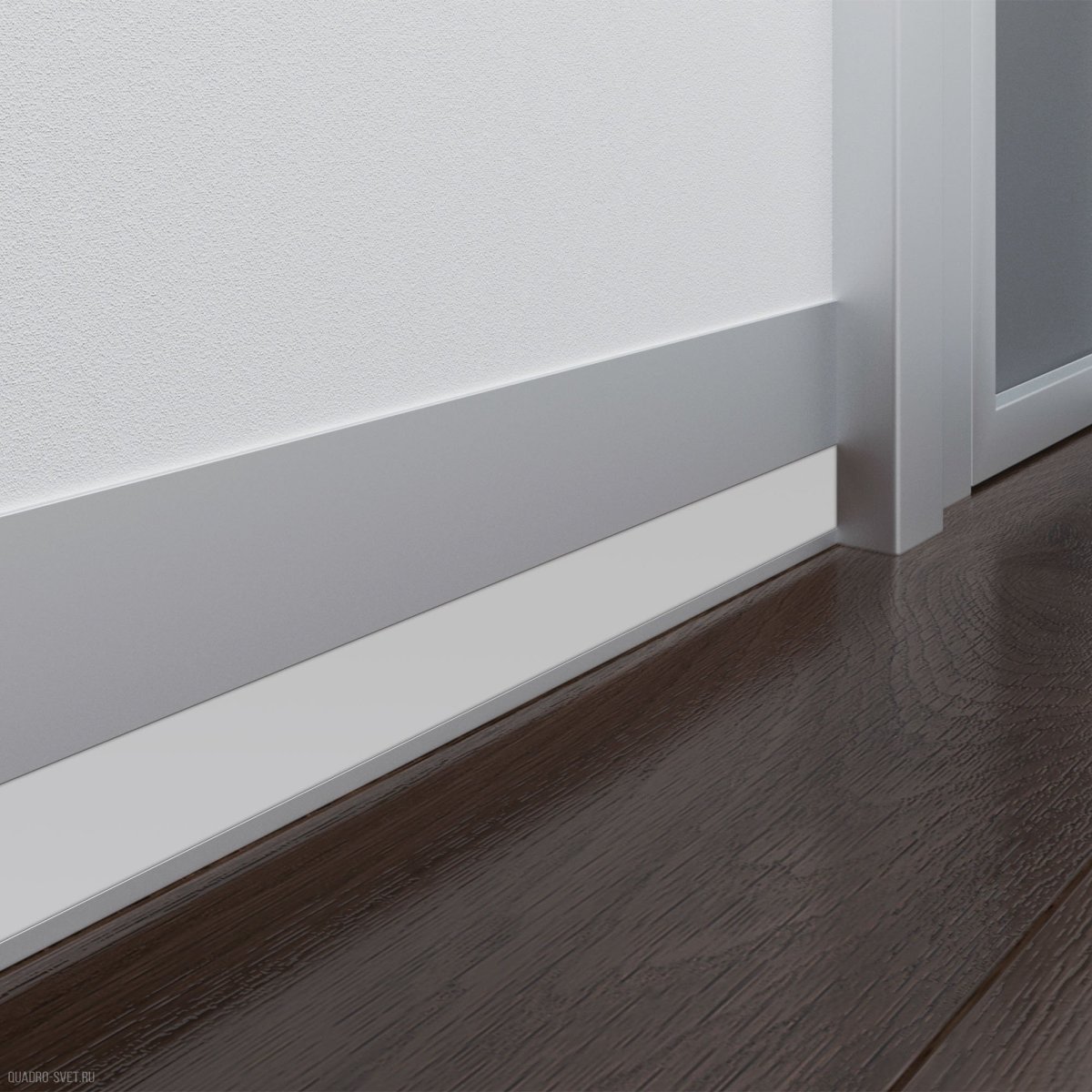Скрытый плинтус с подсветкой напольный Sofia Doors