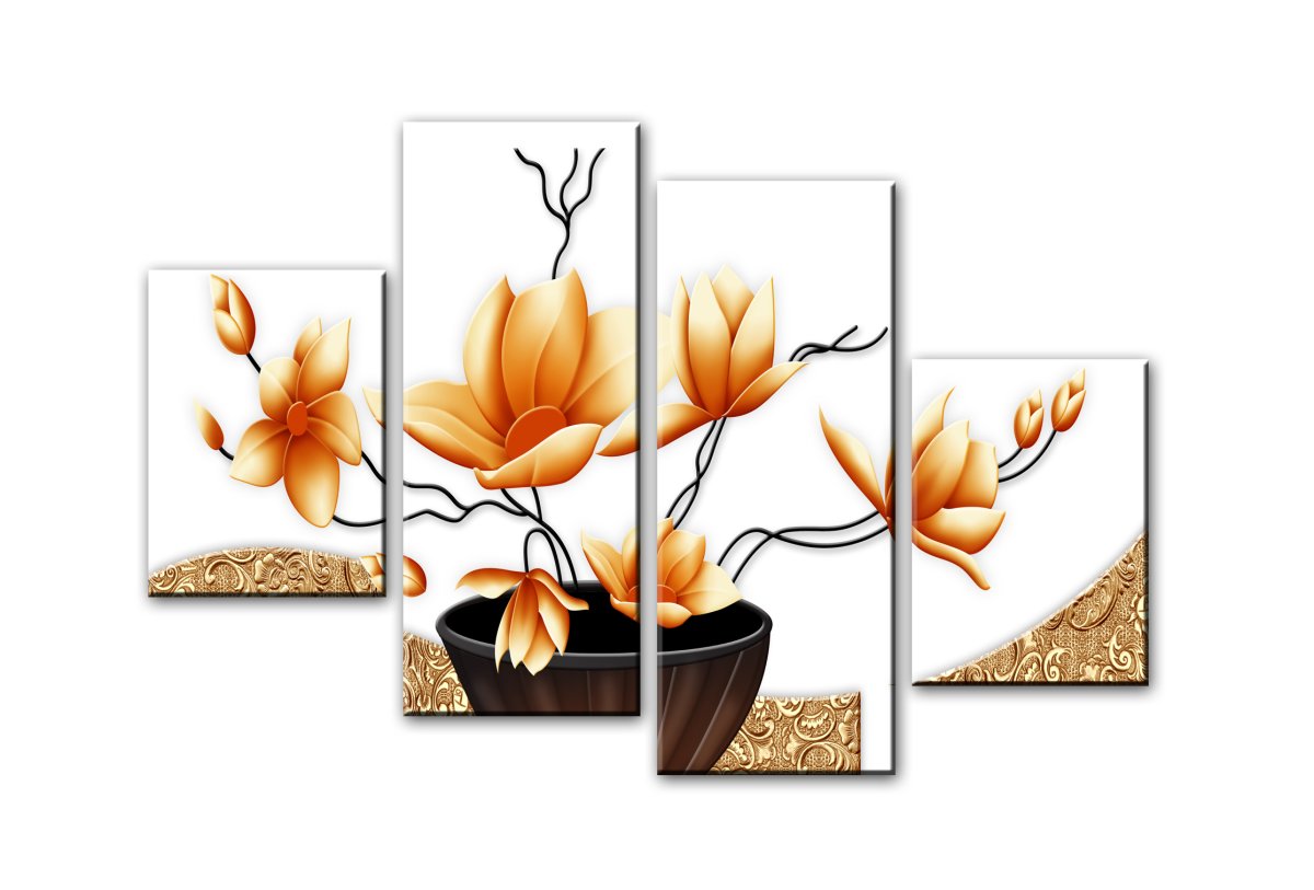 Картина с абстракциями в коричневом тоне