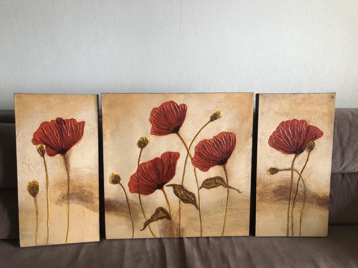 Триптих в интерьере