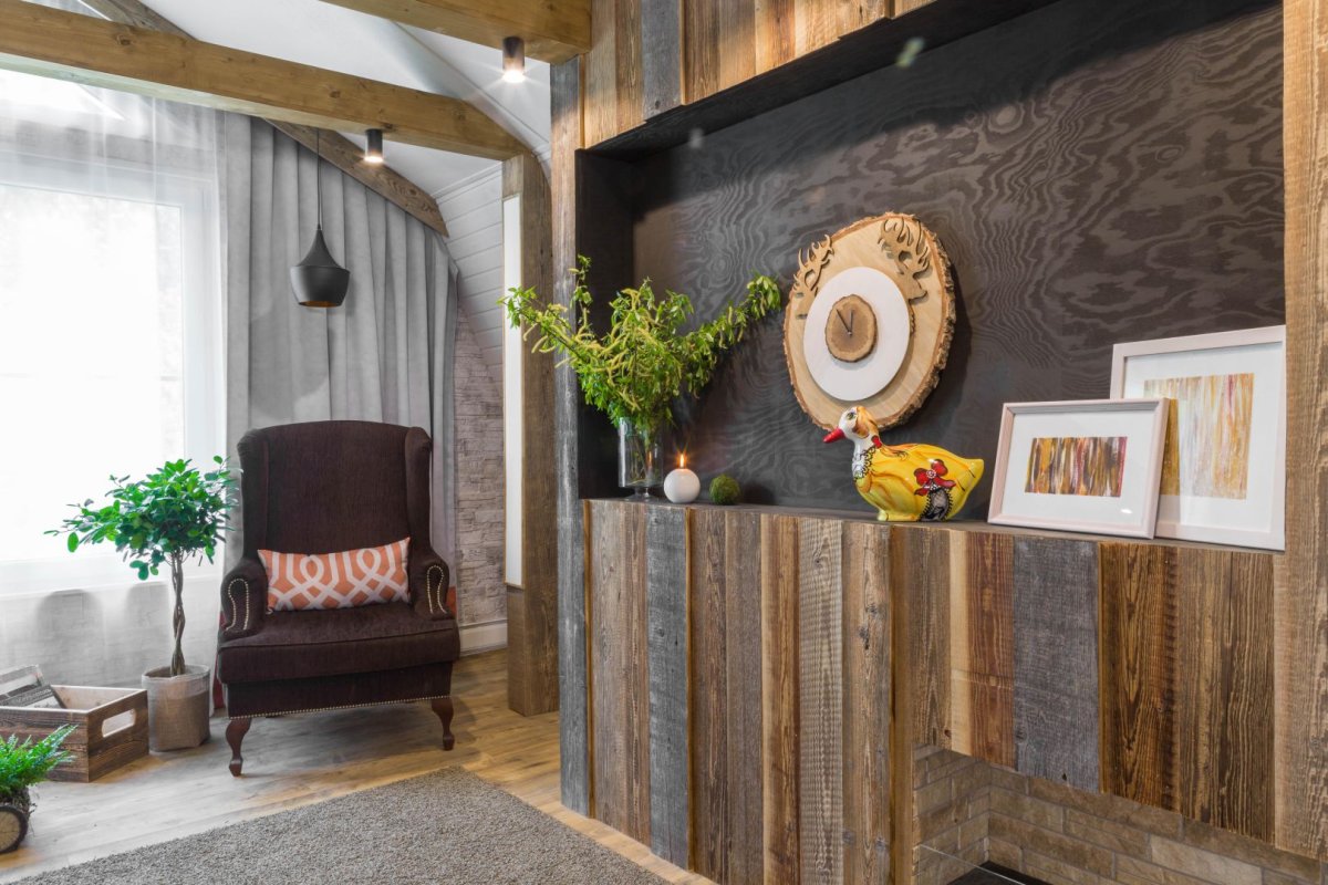 Ретро доска в интерьере