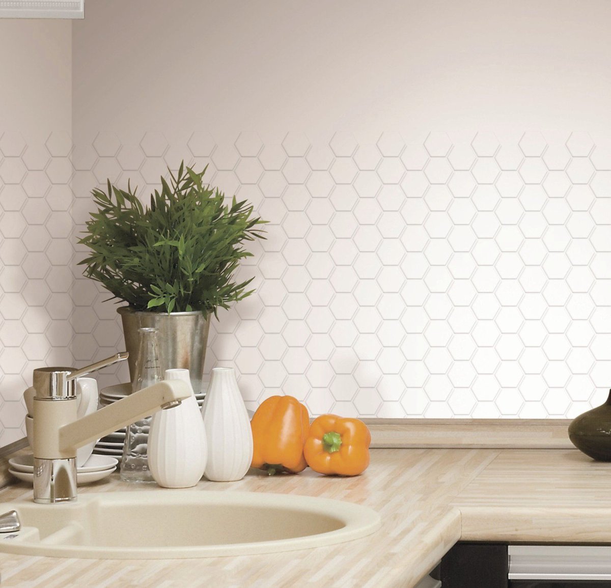 Шестигранная плитка для кухонного фартука