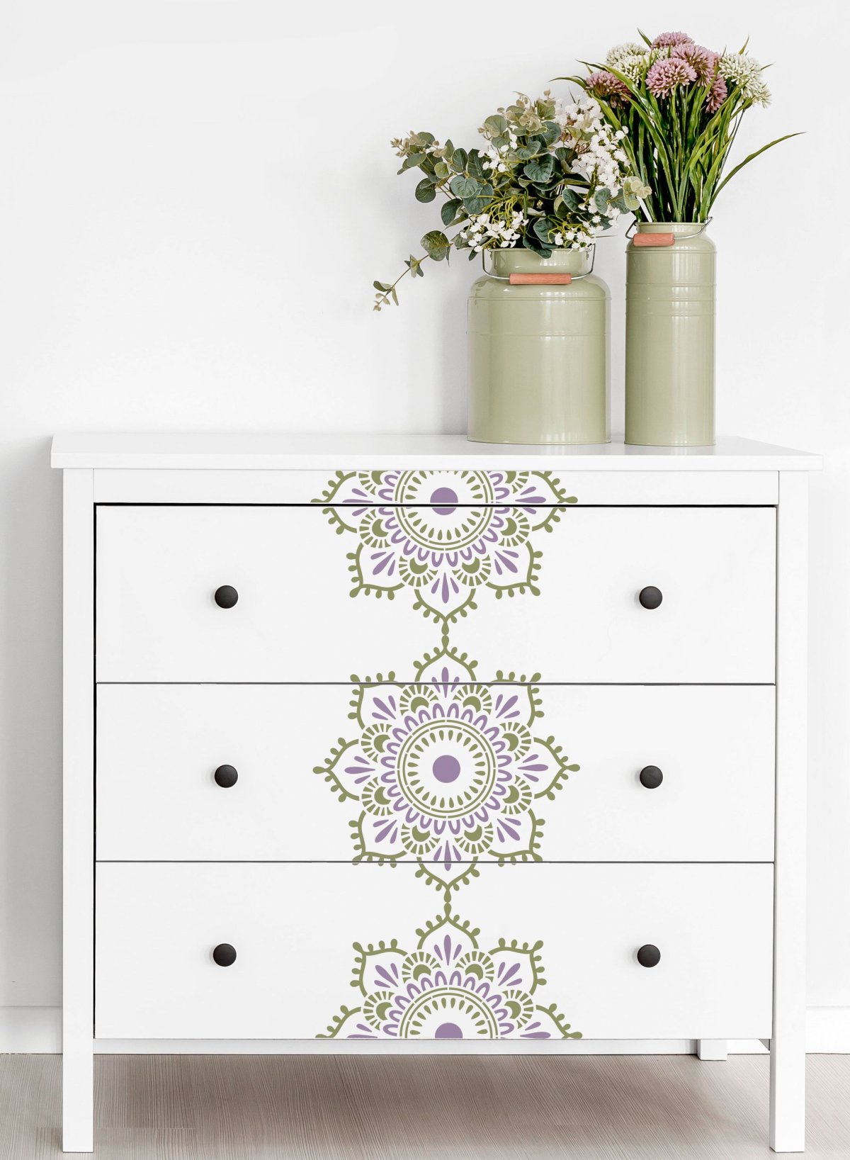 Трафареты для декора комода