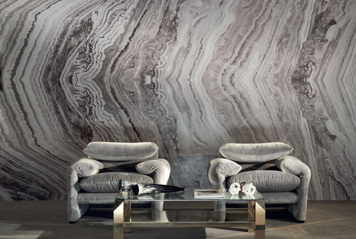 Каменный шпон в интерьере