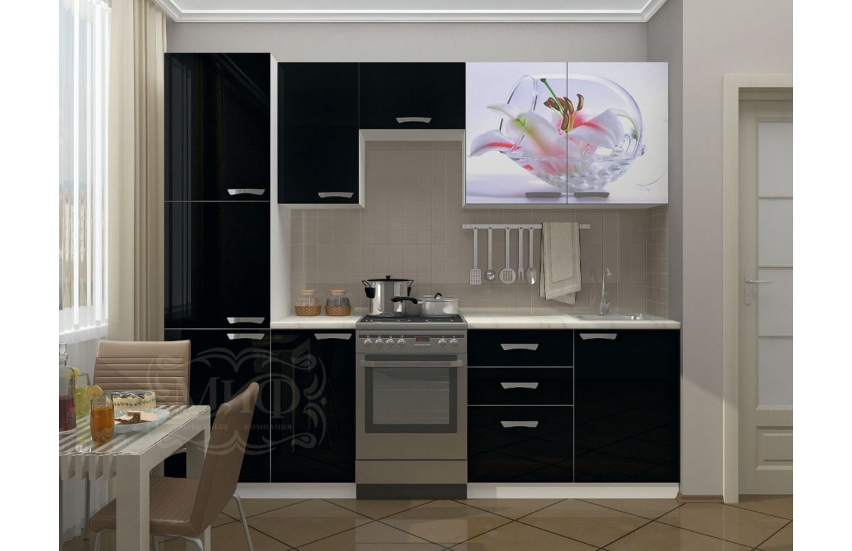 Кухни с пеналом под встраиваемую технику