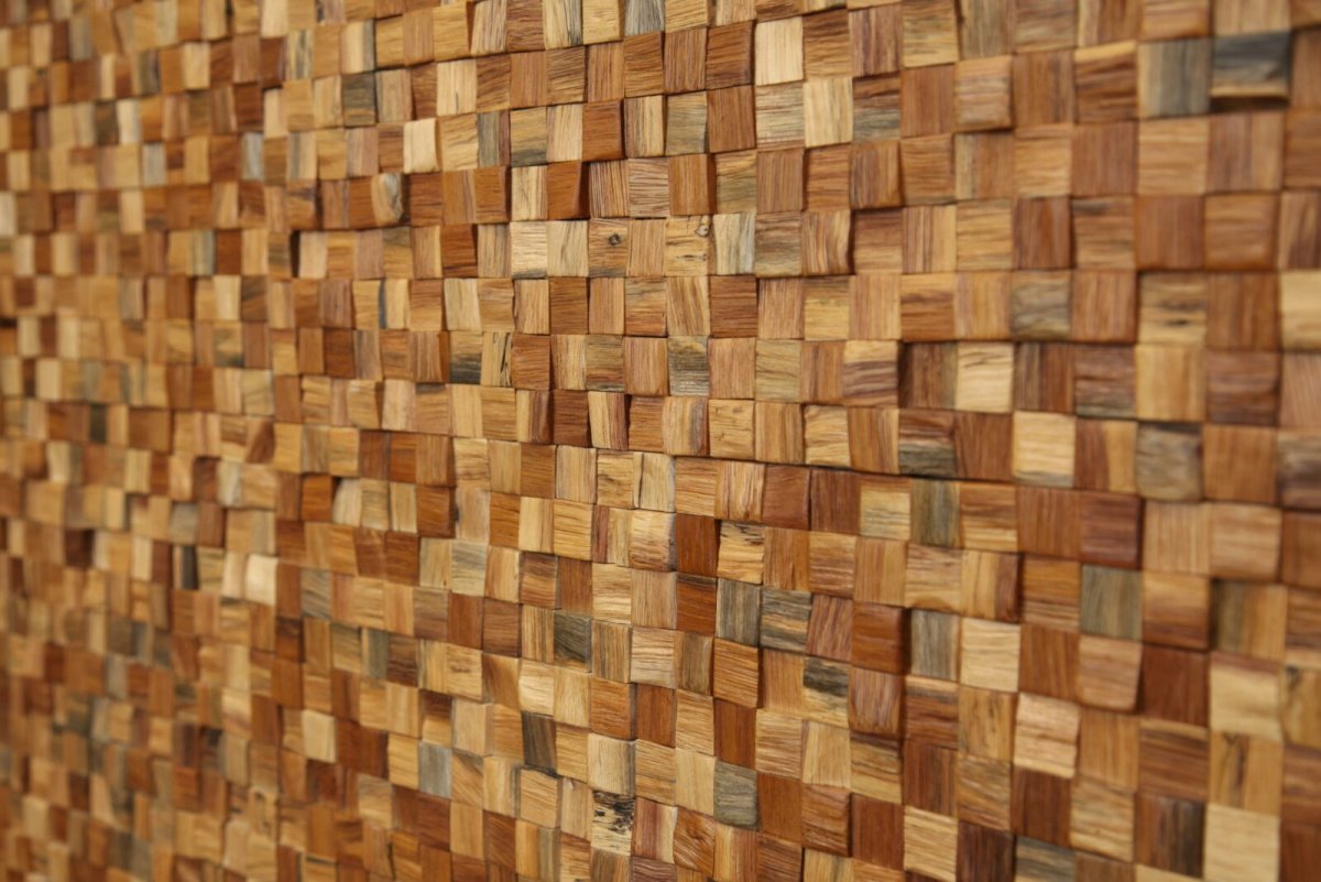 Абстрактная мозаика из дерева