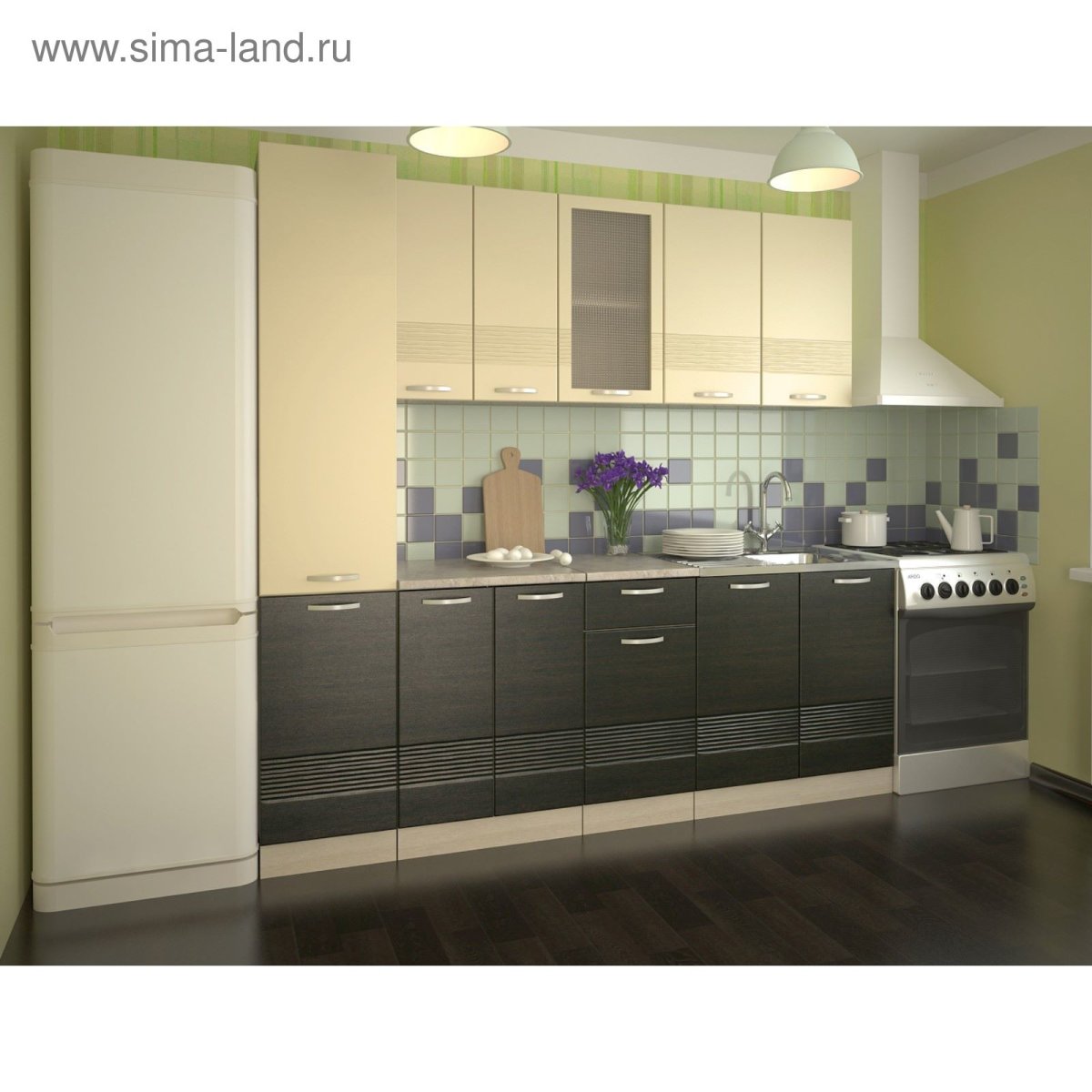 Кухня RAL 7002 фасады