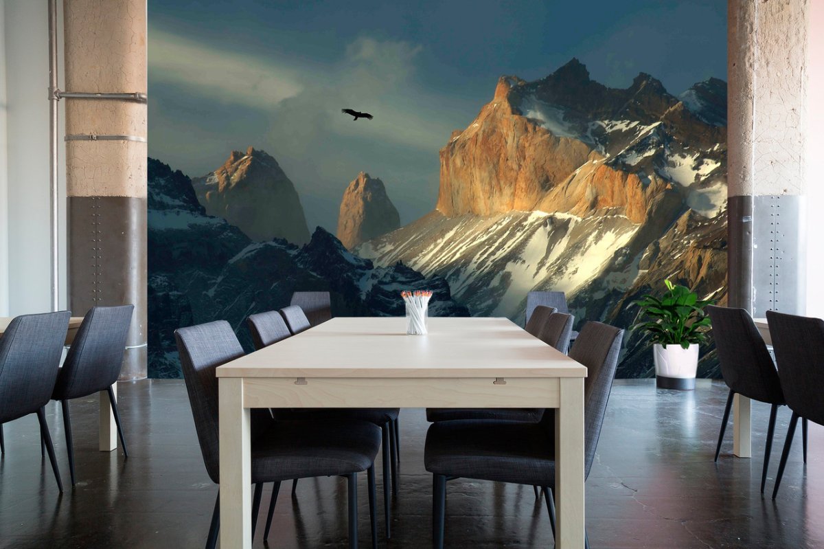 Фрески на кухню горы на стену