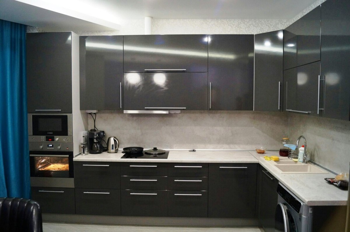 Дарк грей кухня
