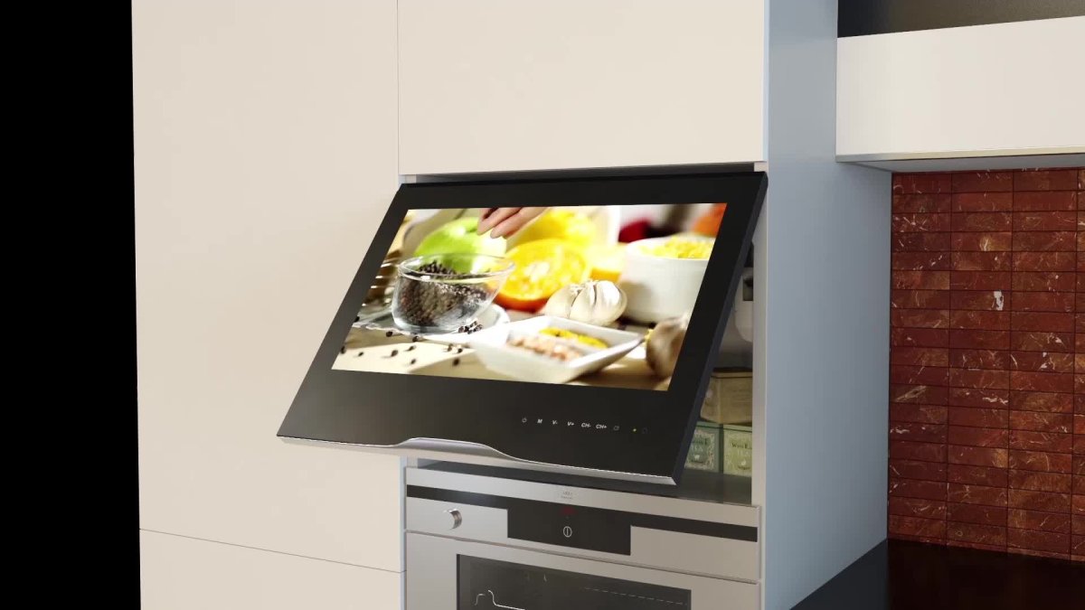 Шкаф с камином и телевизором